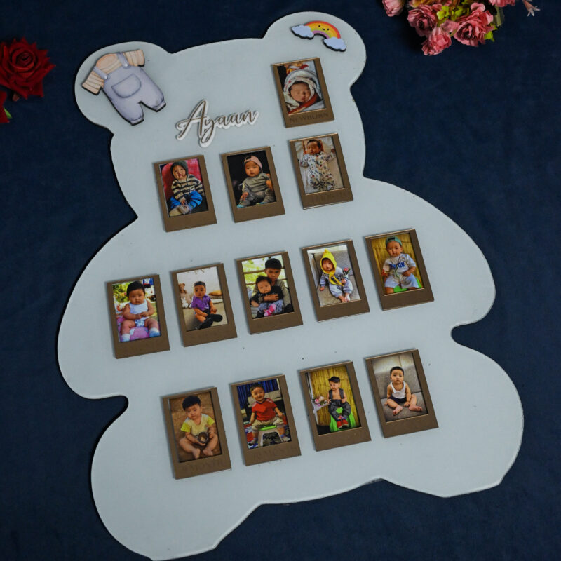 Baby Photo Board-Teddy Shape