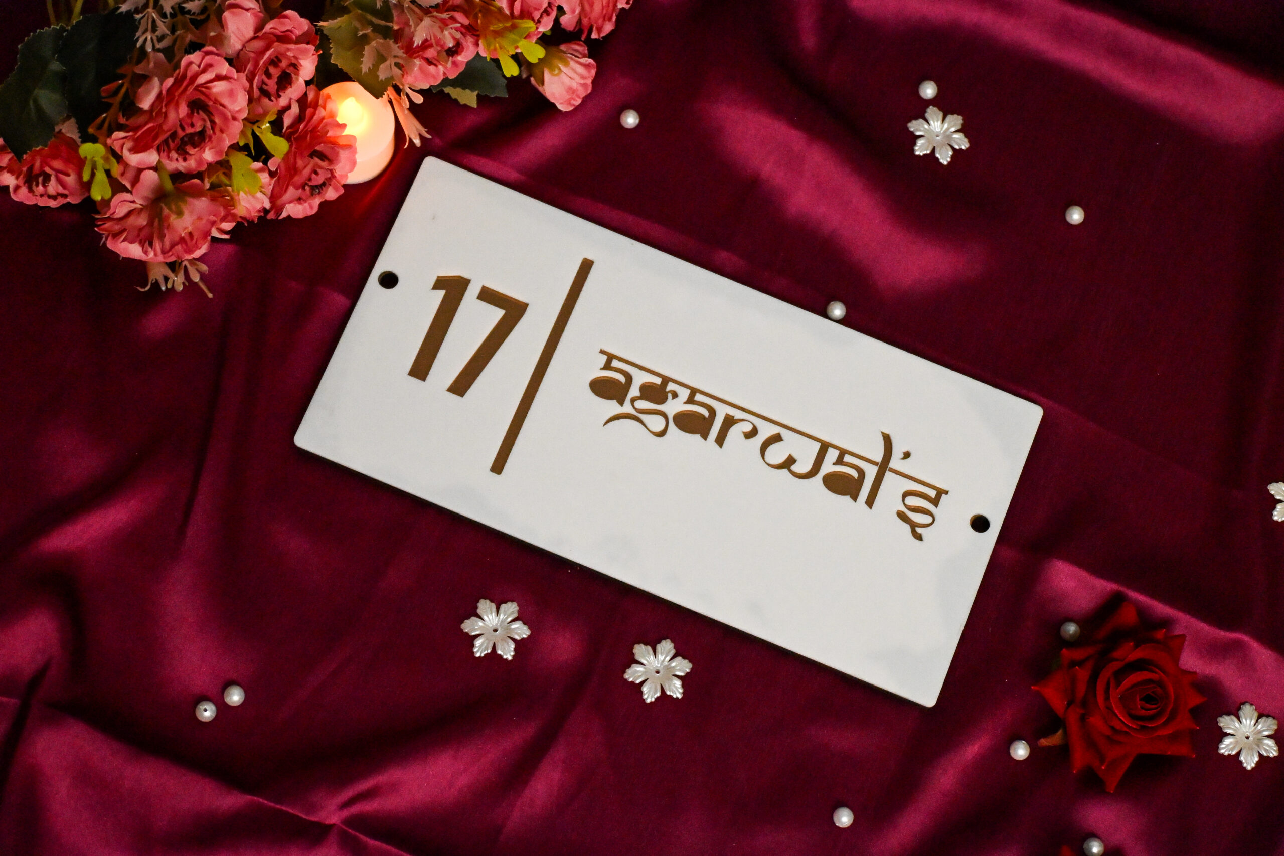 House Name Plate White,Black - Image 3